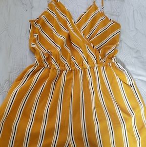Yellow strip romper
